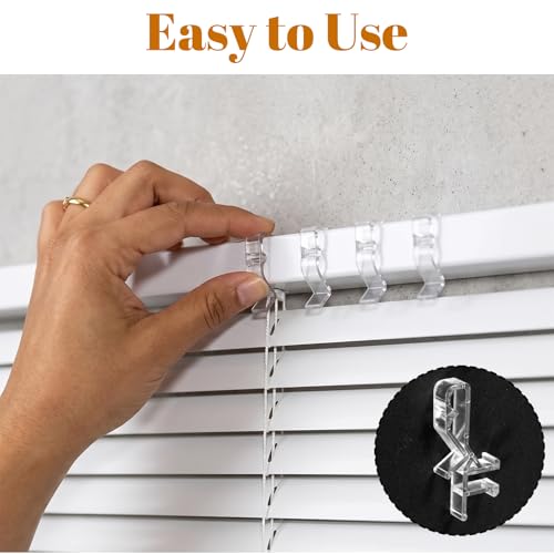 Clear Blind Valance Clips 1-7/8 Inch Hidden Channel Replacement 24 Pcs