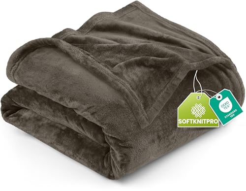 Utopia Bedding Ultra Soft Flannel Fleece Blanket - King Size, Brown