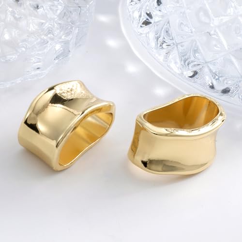 Minimalist Gold Scarf Ring Clip for Silk and Wool Scarves