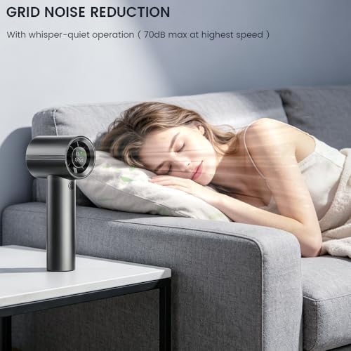 Dexmary Mini Handheld Fan with 199 Speeds & LED Display