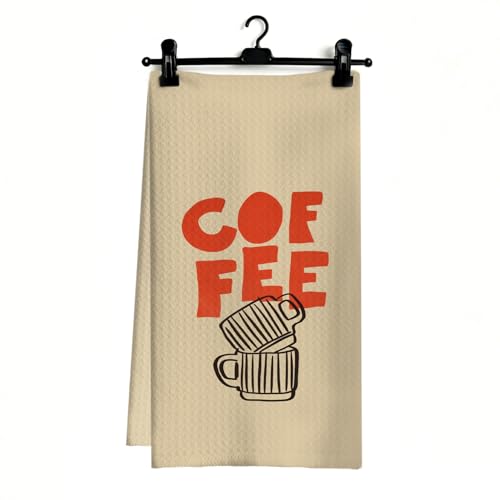 Funny Coffee Kitchen Dish Towels 16x24 Inch - Vintage Tea Towels
