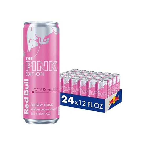 Red Bull Pink Edition Wild Berries Energy Drink 24 Pack, 12 Fl Oz Cans