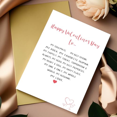 Heartfelt Valentine's Day Card for Husband - Romantic Poem