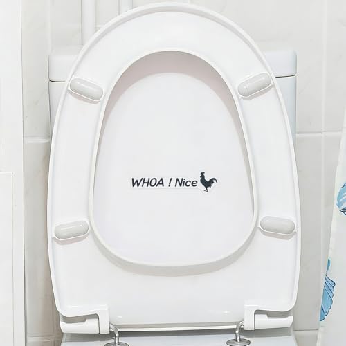 2-Pack Funny Rooster Toilet Stickers - Waterproof PVC Décor