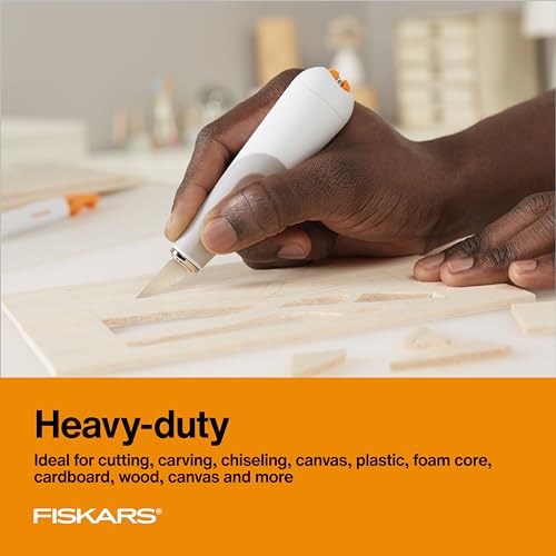 Fiskars 8" Heavy-Duty Easy Change Detail Craft Knife with #2 Blade