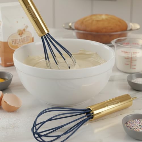 Farberware Gold Silicone Mini Whisks Set of 2 - Heat Resistant