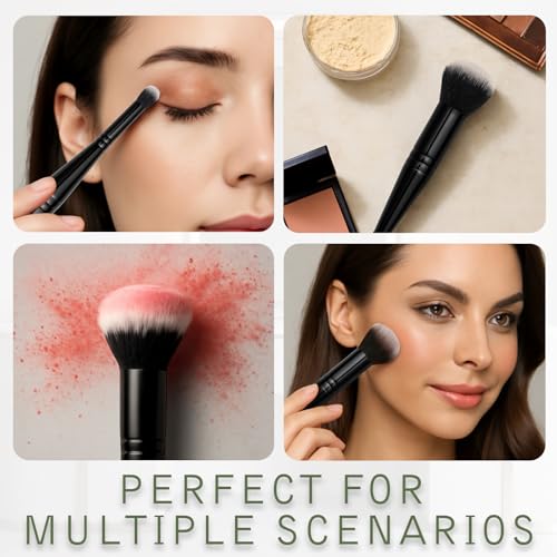 Complexion Duo Brush Dual-Ended Makeup Brush for Foundation and Concealer