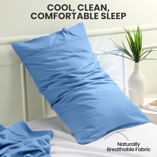 Queen Pillow Cases Set of 4 - Ultra Soft Dutch Blue Covers