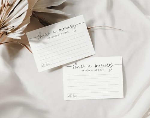 Share a Memory Cards - 50 Pack, 4x6 Minimalist Keepsake for Events