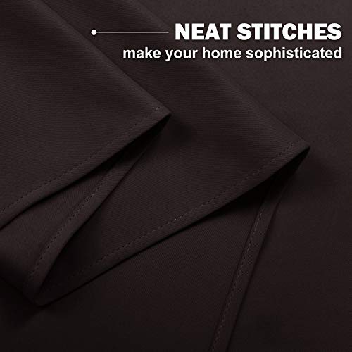 NICETOWN Toffee Brown Blackout Curtains - 42" x 36" (Pack of 2)