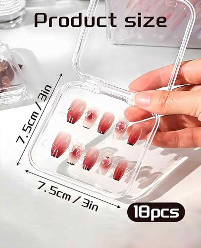 18PCS Nail Storage Box Set with Adhesive Tape - Portable Organizer