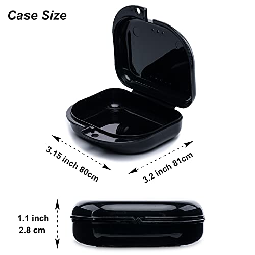 BOOMIBOO 4 Pcs Retainer Case with Vent Holes - Denture Mouth Guard Case