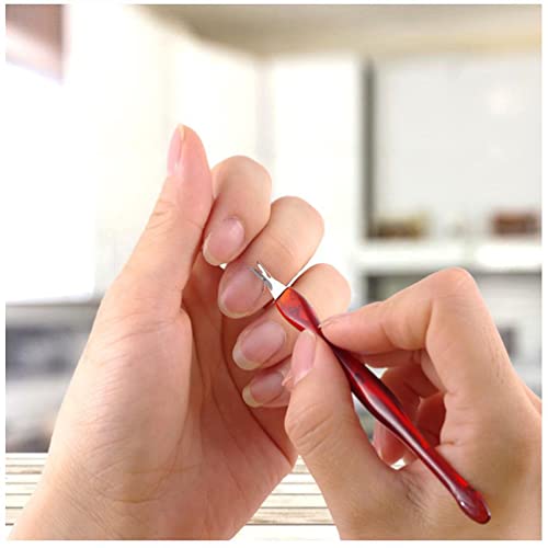 Luxxii 6-Pack Cuticle Pusher and Trimmer Dead Skin Remover Tools