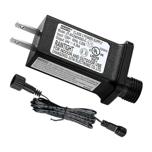24V 0.25A LED Power Supply with Extension Cord for Holiday Lighting