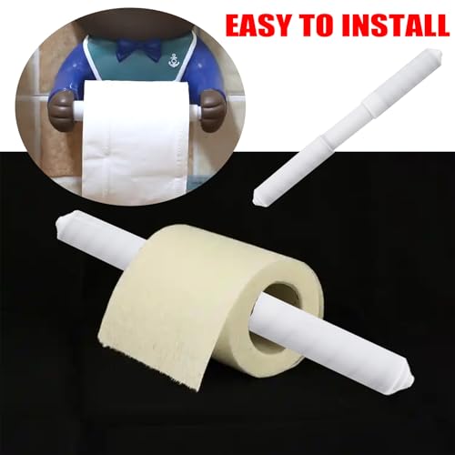 Toilet Paper Holder Replacement Rods - 2 Pack, White