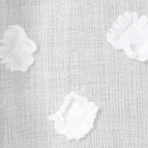 Lush Decor White Textured Dot Grommet Sheer Window Curtain Panel Pair (84" x 38")