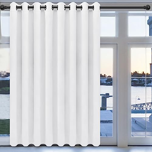 Easy-Going 100x96 in Thermal Grommet Curtains - White, Noise Reducing