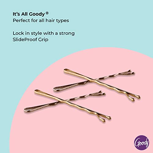 Goody SlideProof Bobby Pins 50 Ct Assorted Brunette Hair Styling