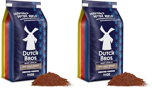 Dutch Bros Epic Light Roast Ground Coffee, 11oz Bag (Pack of 2)