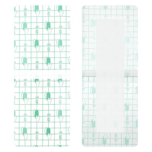 14 Pcs Long Waterproof Bandage, Incision Bandages for Large Wounds, Adheisve Shower Protector Island Dressing Pad Bordered for Hip Surgery Recovery (10.2 x 3.9 inches)