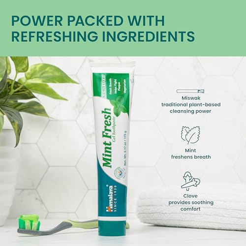 Himalaya Mint Fresh Herbal Gel Toothpaste 6.17 oz Fluoride-Free