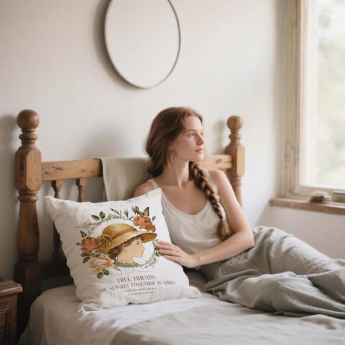 White Anne of Green Gables Throw Pillow Cover 18x18 Inches
