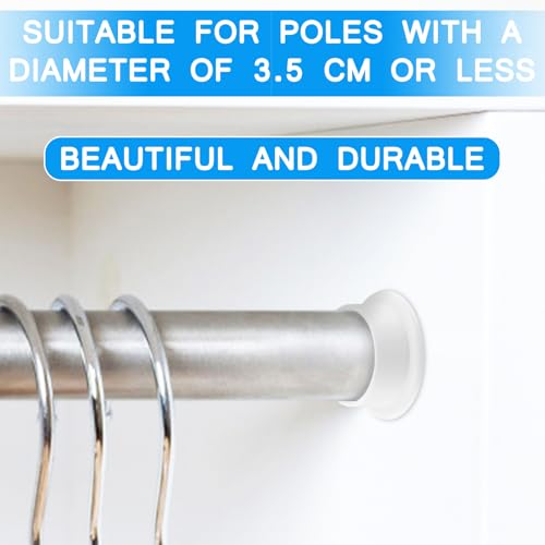 Closet Rod Holders for 1-3/8 Inch Rods, 6-Pack Plastic Brackets with Screws