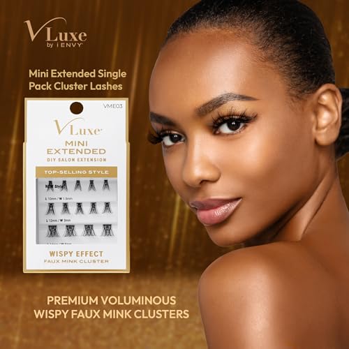 i•ENVY VLuxe Faux Mink Lash Clusters 10-14mm DIY Extended False Eyelashes