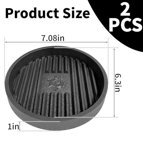 Black Toilet Plunger Holder Tray - 2 Pack for Bathroom Hygiene