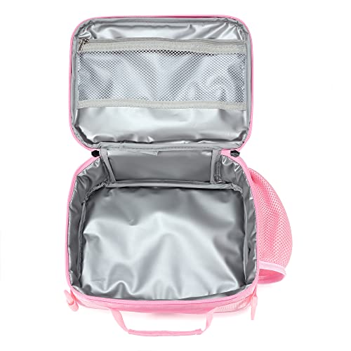 AO ALI VICTORY Insulated Lunch Bag for Girls - Cat Pattern B-PINK