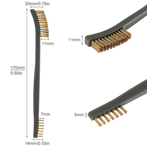 Mini Wire Brush Set - 3 Pack for Cleaning Paint, Rust & Dirt