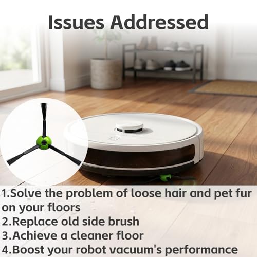 6 Pack Green Side Brushes for iRobot Roomba - Compatible Replacement