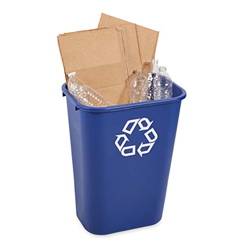 Rubbermaid 10.25 Gallon Blue Recycling Can - Pack of 12