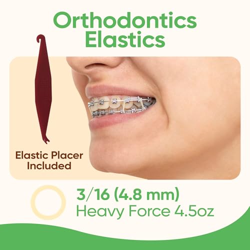 Orthodontic Rubber Bands 1/4 Inch Heavy 4.5 oz with Placer 100 Pack