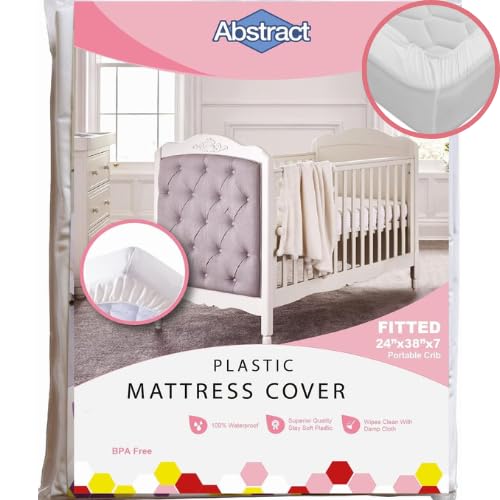 Abstract Waterproof Mattress Cover 24 x 38 x 6 Inch Heavy Duty Vinyl Bed Protector