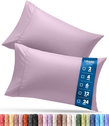 Queen Size Pillow Cases Set of 2 - Ultra Soft Lavender Covers