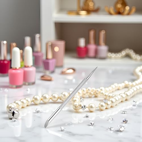 Stainless Steel Double Ended Cuticle Pusher and Nail Dotting Tool