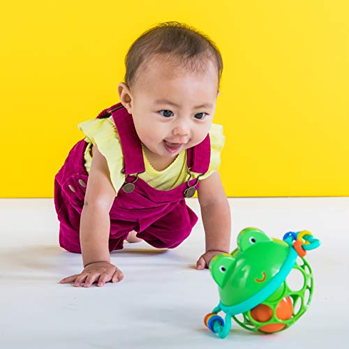 Bright Starts Oball Jingle & Shake Pal - Frog Musical Baby Rattle Toy