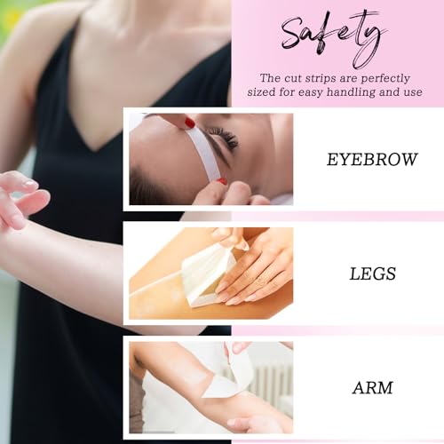 Roadtofree 30 Pcs Non-Woven Hair Removal Wax Strips for Body and Face