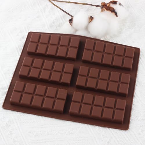 Food Grade Silicone Chocolate Bar Molds for Baking & Candy