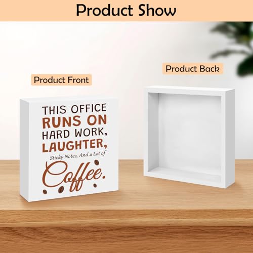 Funny Office Wooden Box Sign - Humorous Desk Decor Gift
