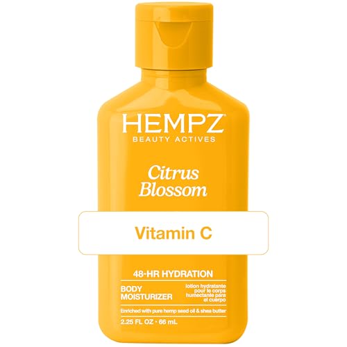 Hempz Citrus Blossom Body Lotion Mini - Daily Moisturizer with Vitamin C & Hemp Seed Oil, 2.25 Fl Oz