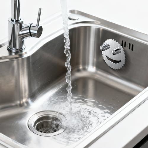 Silver Stainless Steel Smiley Face Sponge Holder with Suction Cup