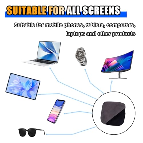 KITUREK Square Microfiber Car Touch Screen Cleaner Cloth