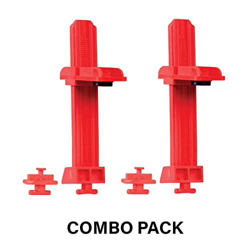 On-Q Ratchet Keyhole Post Clip Set - Secure Device Mounting, Red