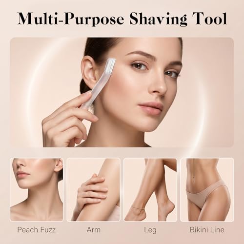Gjinxi 10pcs Dermaplane Razors for Women Face & Eyebrow Trimmer