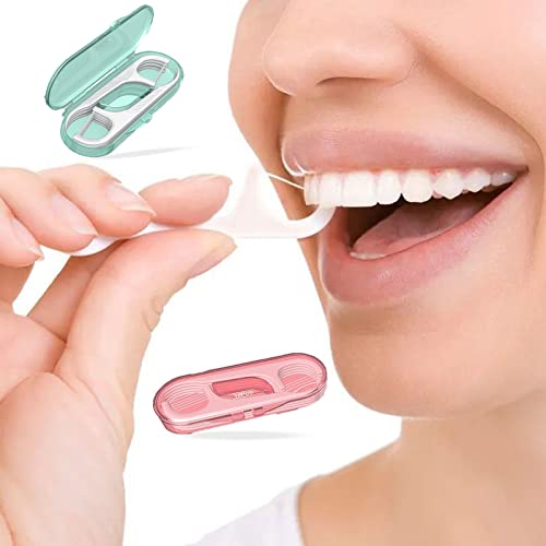 Dental Floss Dispenser Case with 20pcs Travel Floss Picks Toothpicks