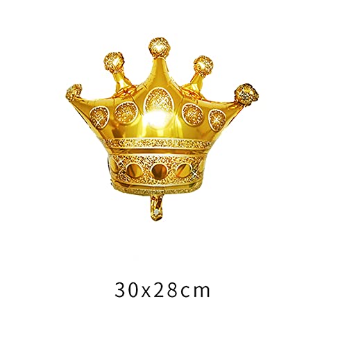 32-Inch Silver Number 27 Balloon with Mini Crown for Birthday Parties