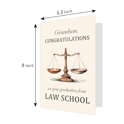 Law School Graduation Card for Grandson - Ogeby Congrats Card