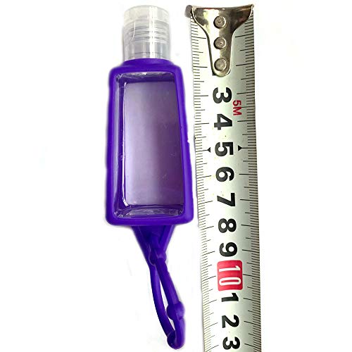 5-Pack 30ml Refillable Silicone Travel Bottles with Hanging Cases